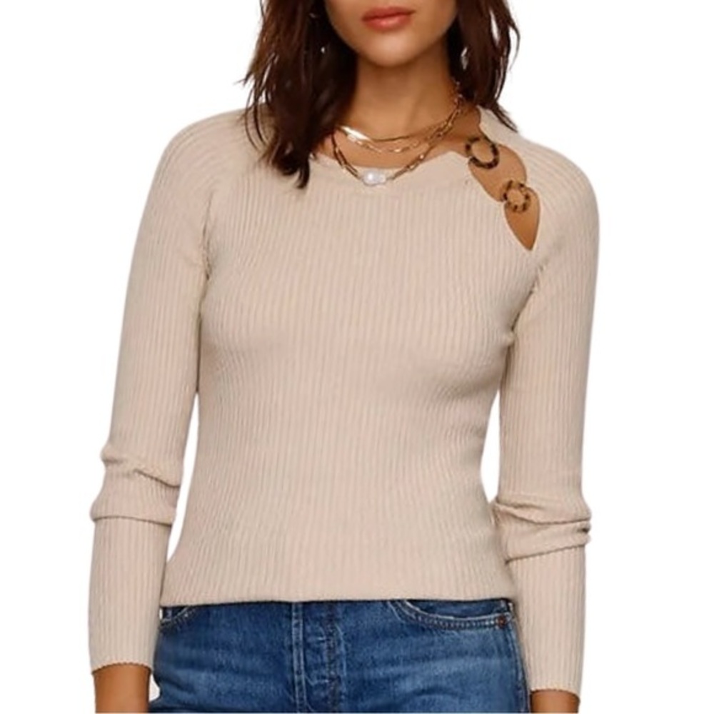 Heartloom | Marley Longsleeve Top in Bisque - Size Medium (NWOT)